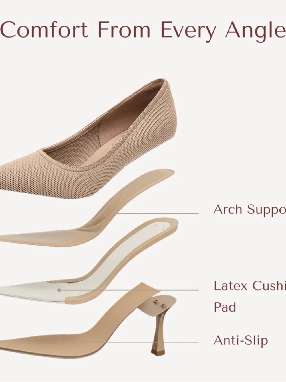 EternalPace Minimalist Stiletto Heeled Pump - Picture 3 of 5